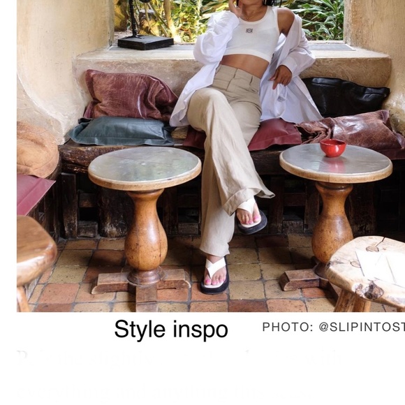 Y2K cushioned chunky platform white flip flops/ 6.5 women’s for spring summer - Picture 9 of 9